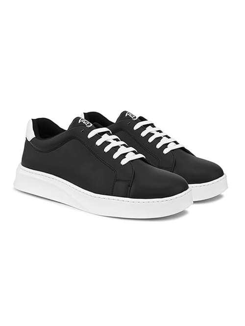 men black solid lace up sneaker - 21922561 - Very Small Image - 1