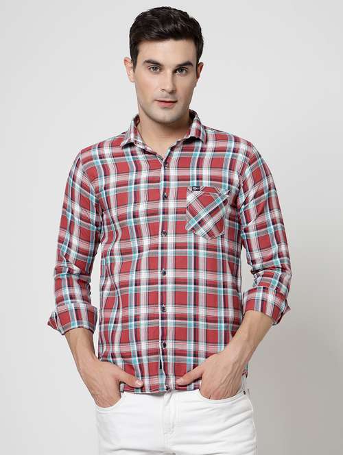 men checkered long sleeve regular fit casual shirt - 21925552 - Very Small Image - 1