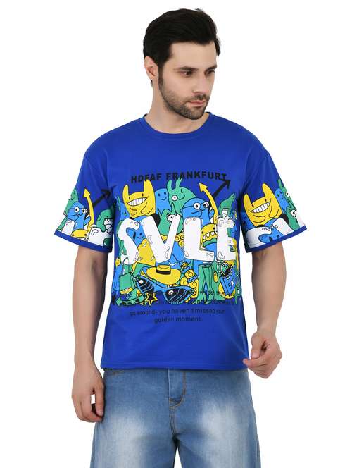 men printed short sleeves loose fit t-shirt - 21928013 - Very Small Image - 1