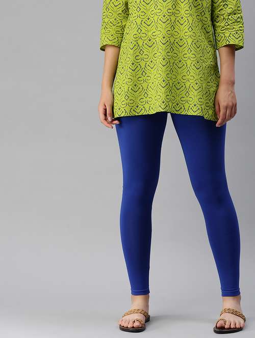 women solid mid rise ankle length legging - 21930318 - Very Small Image - 1