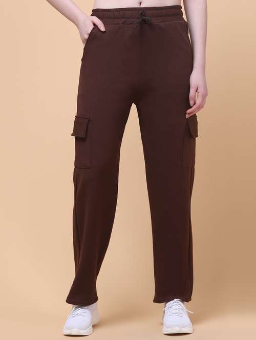 women brown solid mid rise cargo - 21931397 - Very Small Image - 1