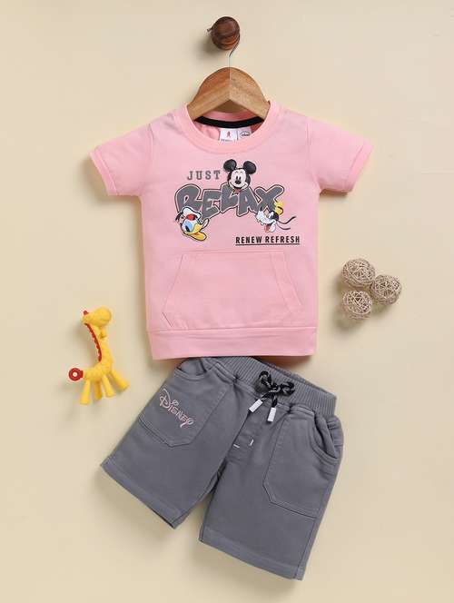 boys printed t-shirt and short set - 21947603 - Very Small Image - 1