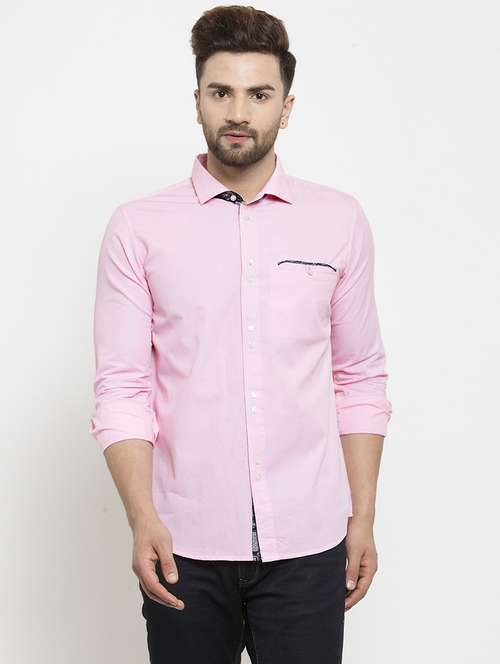 men solid long sleeve slim fit casual shirt - 21951812 - Very Small Image - 1