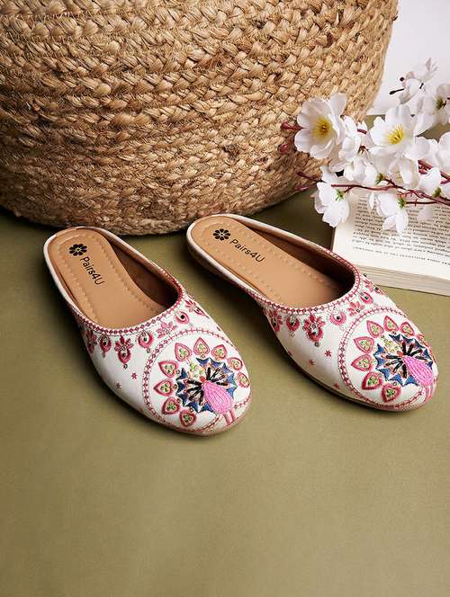 women embroidered slip on mule - 21958258 - Very Small Image - 1