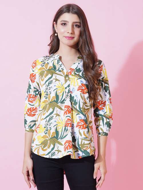 women floral print puff sleeve regular top - 21959265 - Very Small Image - 1
