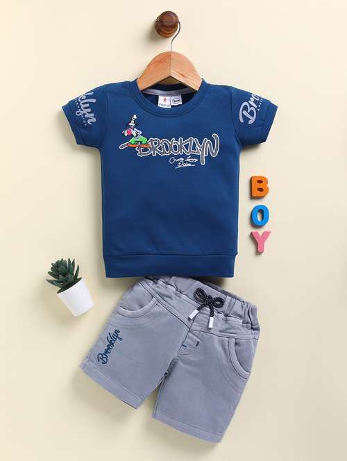 boys printed t-shirt and shorts set - 21961391 - Very Small Image - 1