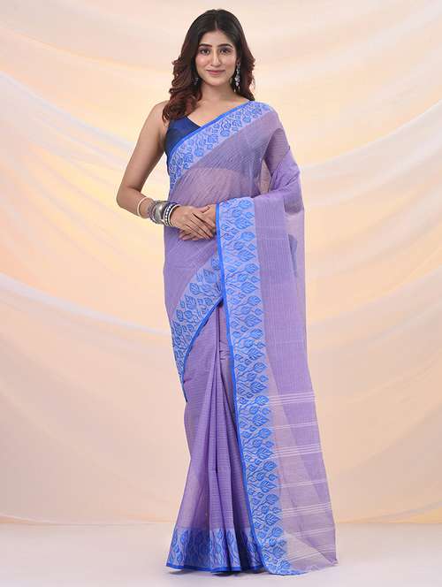 women self design tant saree - 21961492 - Very Small Image - 1