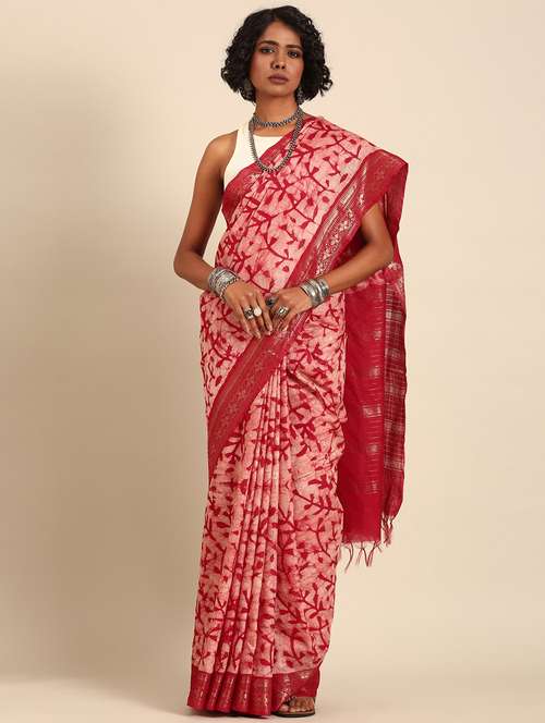 women printed casual wear saree with blouse - 21965679 - Very Small Image - 1