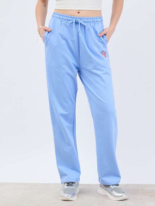 women solid mid rise relaxed fit track pant - 21971656 - Very Small Image - 1