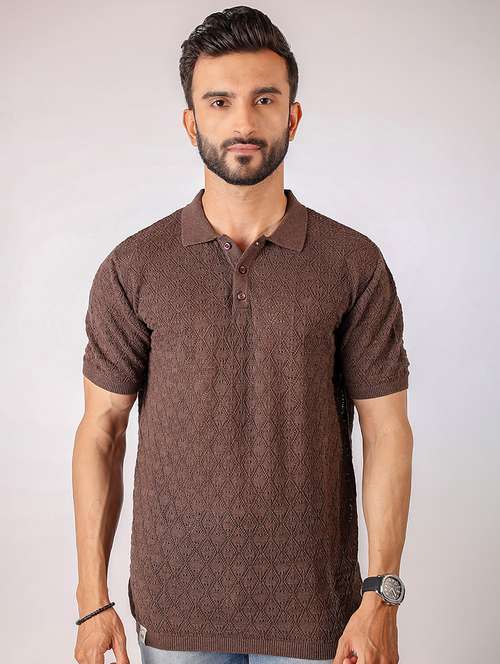 men self design short sleeve regular fit polo t-shirt - 21975762 - Very Small Image - 1