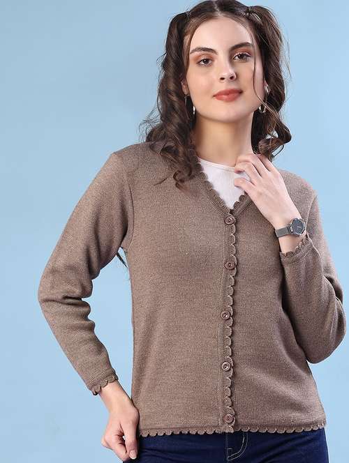 women solid long sleeve cardigan - 21978126 - Very Small Image - 1