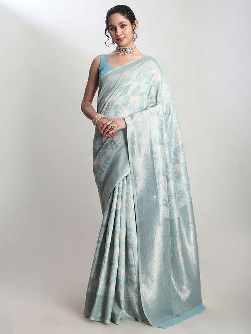 women self design banarasi saree with blouse - 21978435 - Very Small Image - 1