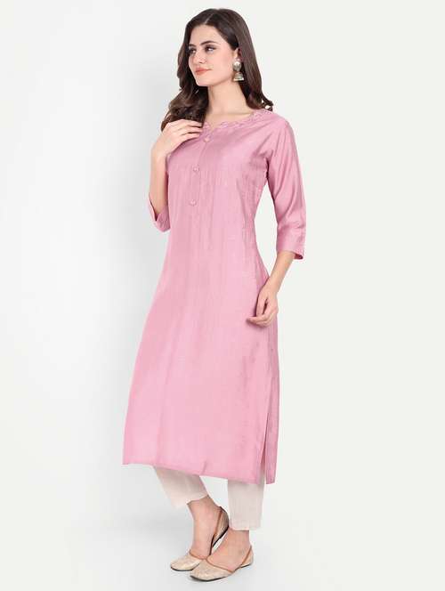 women self designed three quarter sleeve kurta - 21981048 - Very Small Image - 1