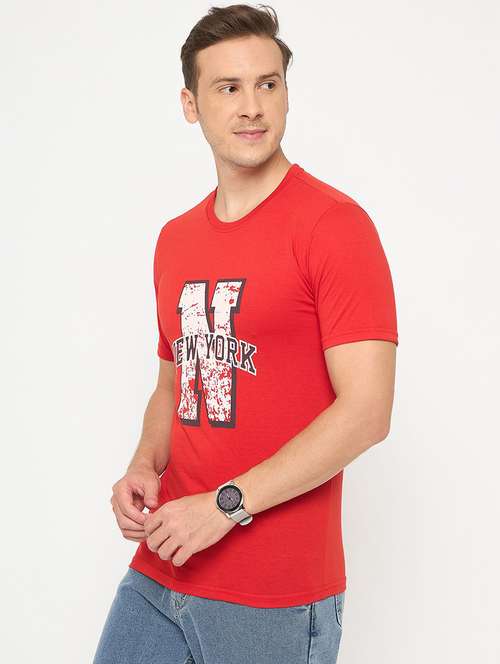 men printed short sleeve regular ft t-shirt - 21986284 - Very Small Image - 1