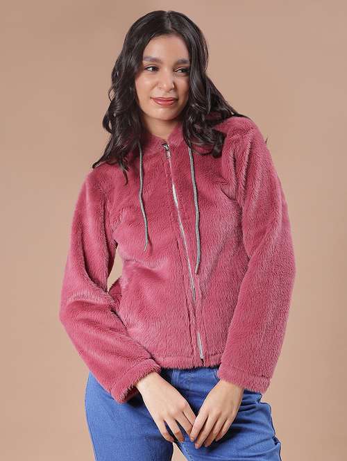 women solid long sleeve hooded sweatshirt - 21986431 - Very Small Image - 1