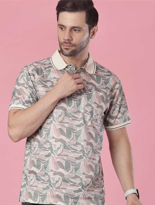 men printed short sleeve regular fit polo t-shirt - 21987813 - Very Small Image - 1