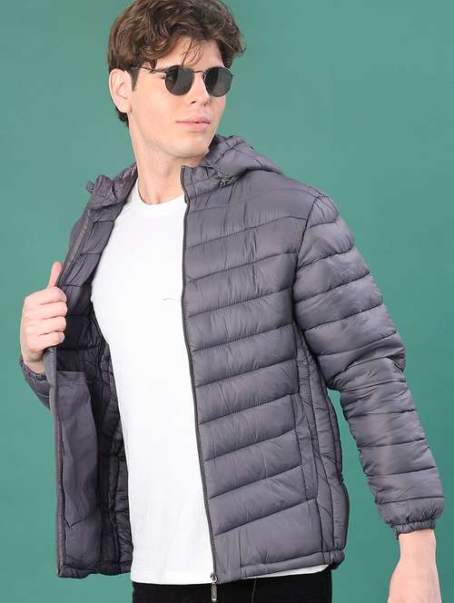 men solid long sleeve puffer jacket - 21999806 - Very Small Image - 1