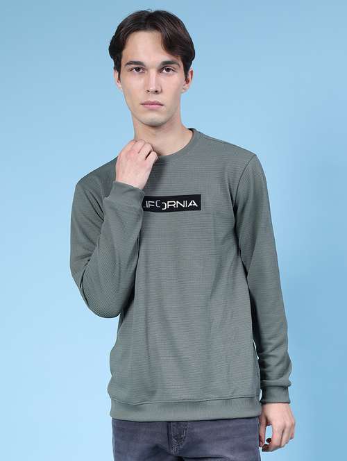 men chest print long sleeve regualr fit sweatshirt - 22003267 - Very Small Image - 1