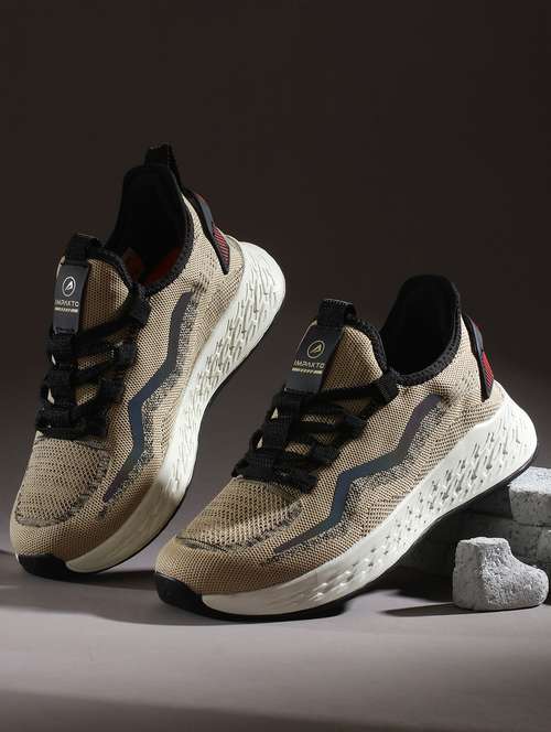 men beige lace up sport shoe - 22006017 - Very Small Image - 1