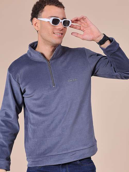 men solid long sleeve regular fit sweatshirt - 22008159 - Very Small Image - 1