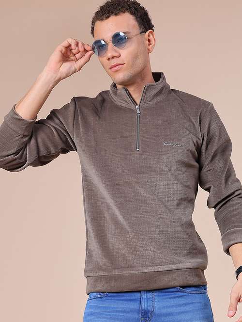 men solid long sleeve regular fit sweatshirt - 22008160 - Very Small Image - 1