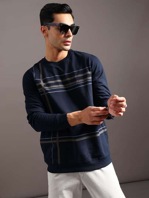 men striped long sleeve sweatshirt - 22013883 - Very Small Image - 1