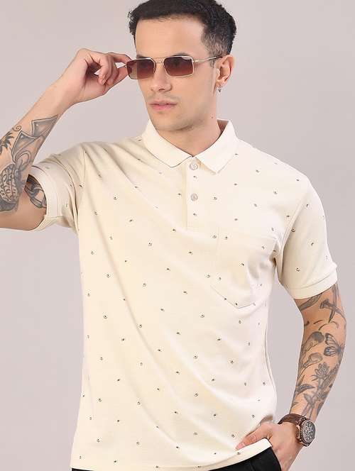 men printed short sleeve regular fit polo t-shirt - 22022117 - Very Small Image - 1