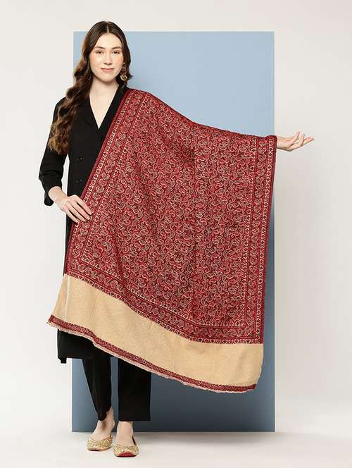 women paisley reversible shawl - 22033699 - Very Small Image - 1