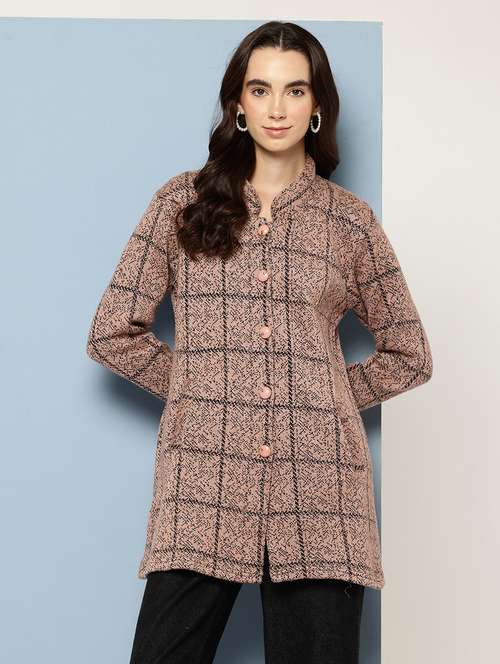 women self design long sleeve cardigan - 22033860 - Very Small Image - 1