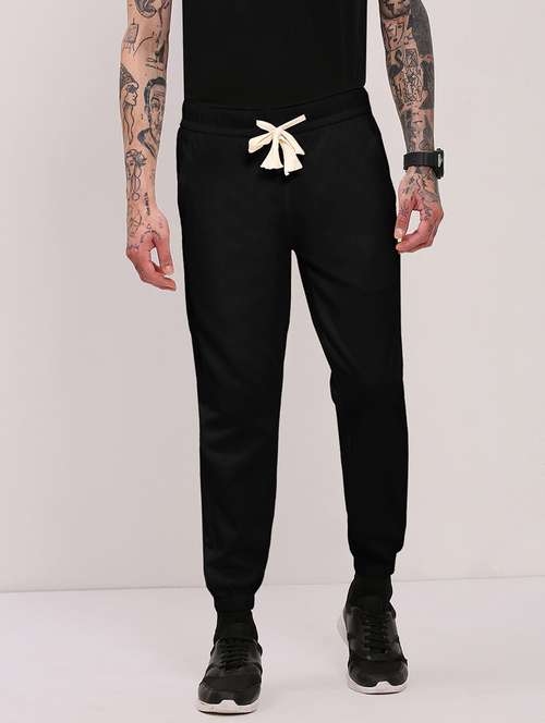 men solid mid rise regular fit jogger - 22037866 - Very Small Image - 1