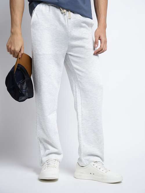 men grey solid relaxed fit track pant - 22038038 - Very Small Image - 1