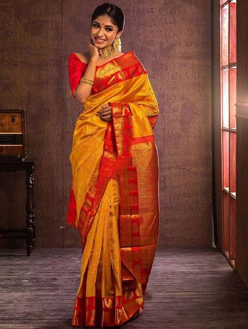 women self design banarasi saree with blouse - 22041593 - Very Small Image - 1