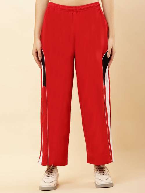 women tapered mid rise relaxed fit track pant - 22041976 - Very Small Image - 1
