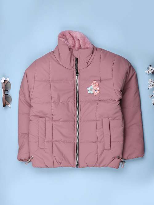 kids solid long sleeve quilted jacket - 22053184 - Very Small Image - 1