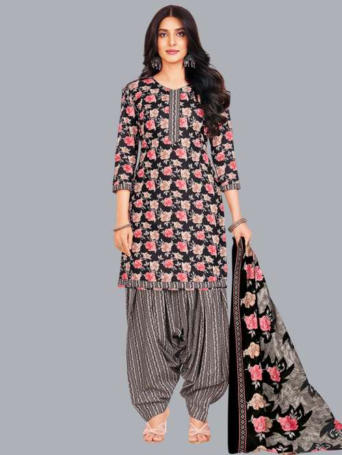 women floral printed unstitched salwar suit set - 22065928 - Very Small Image - 1