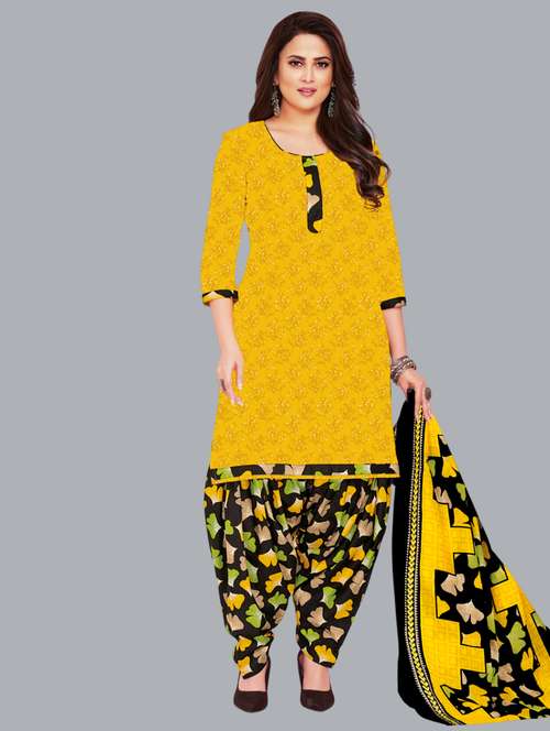 women printed unstitched salwar suit set - 22065931 - Very Small Image - 1