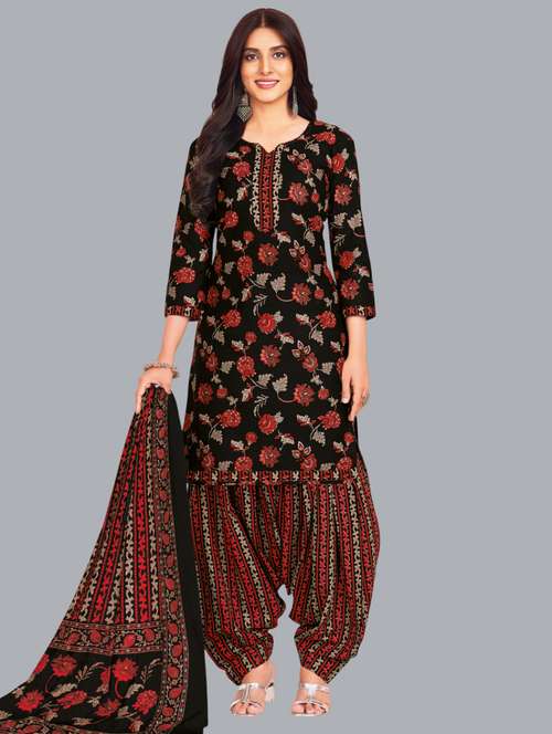 women floral printed unstitched salwar suit set - 22065932 - Very Small Image - 1