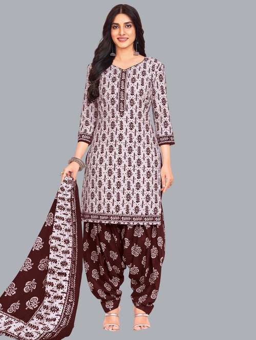 women printed unstitched salwar suit set - 22065936 - Very Small Image - 1