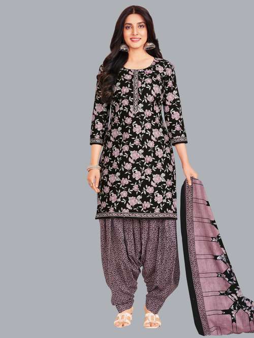 women floral printed unstitched salwar suit set - 22065949 - Very Small Image - 1