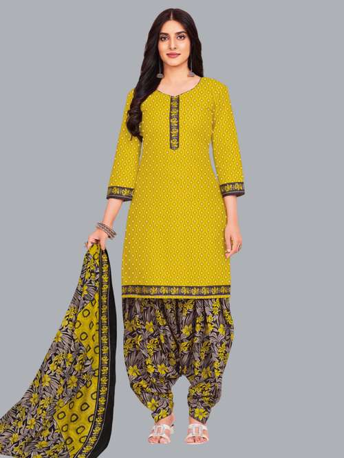 women printed unstitched salwar suit set - 22065964 - Very Small Image - 1