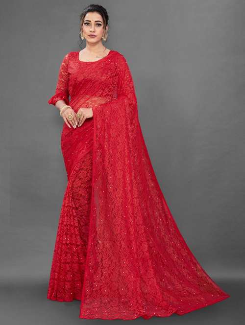 women self design plain saree with blouse - 22065978 - Very Small Image - 1