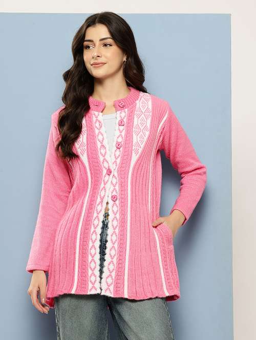 women self desiged long sleeve cardigan - 22074081 - Very Small Image - 1