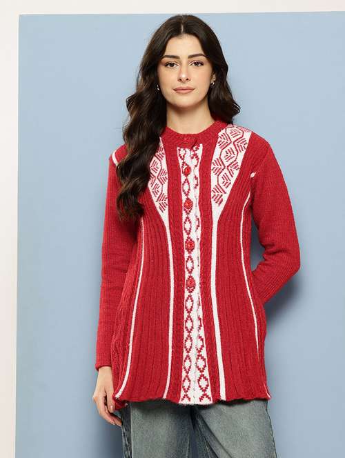 women self desiged long sleeve cardigan - 22074082 - Very Small Image - 1