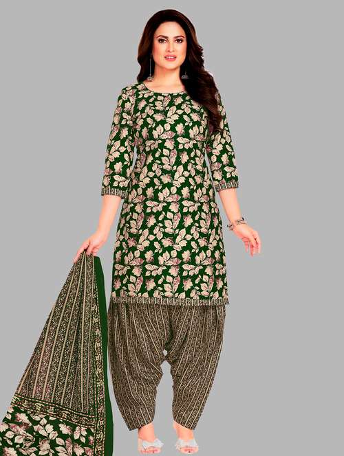 women floral printed unstitched salwar suit set - 22074727 - Very Small Image - 1