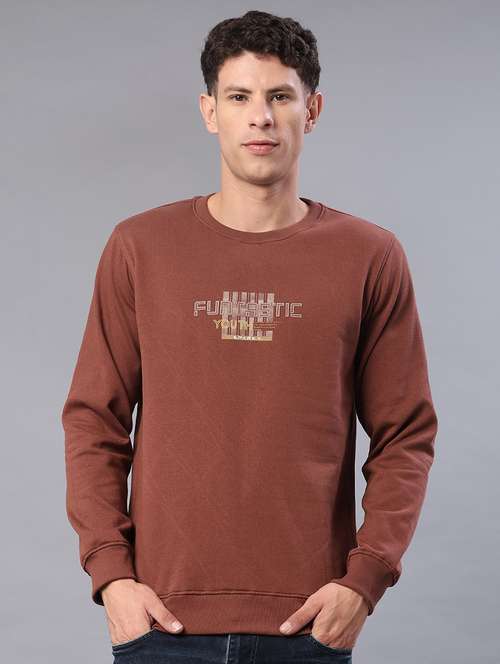 men chest print long sleeve regular fit sweatshirt - 22077398 - Very Small Image - 1