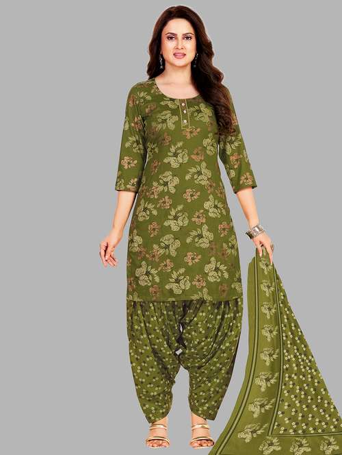 women floral printed unstitched salwar suit set - 22079475 - Very Small Image - 1