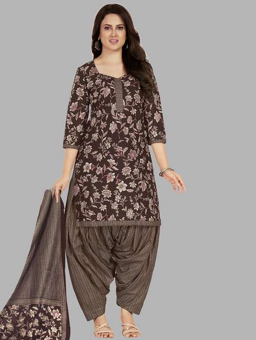 women floral printed unstitched salwar suit set - 22079476 - Very Small Image - 1