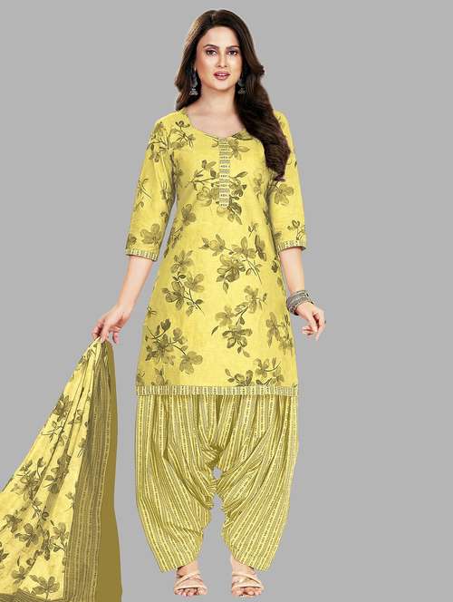 women floral printed unstitched salwar suit set - 22079477 - Very Small Image - 1