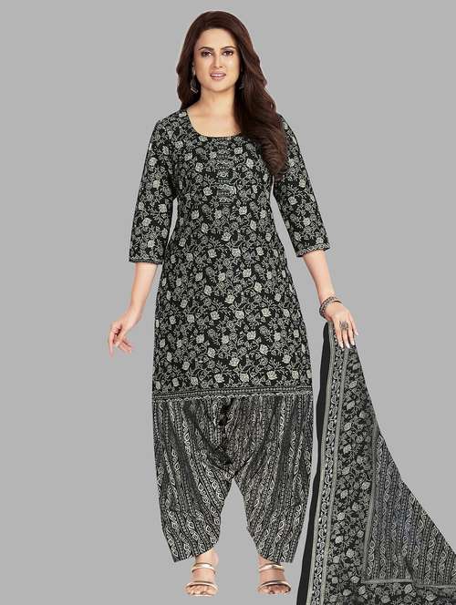 women floral printed unstitched salwar suit set - 22079498 - Very Small Image - 1