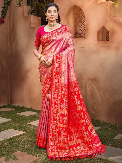 women self design kanjivaram saree with blouse - 22082315 - Very Small Image - 1